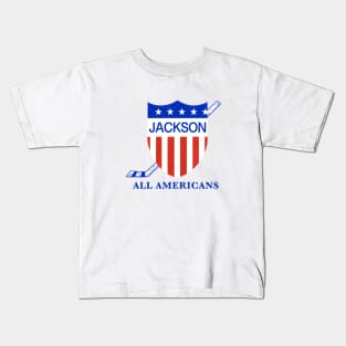 Classic Jackson Michigan All Americans Hockey 1986 Kids T-Shirt